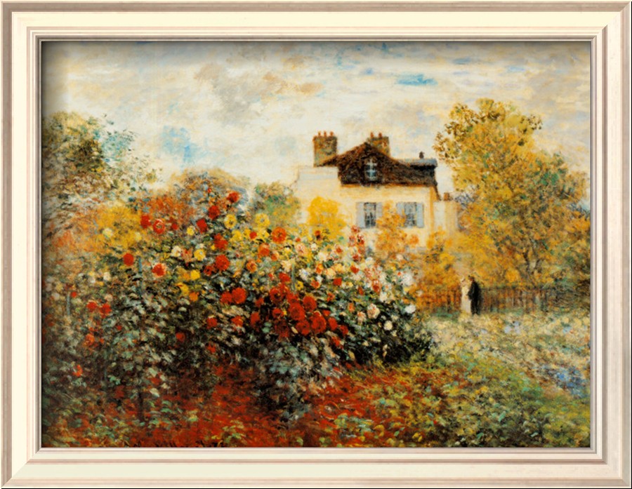 The Artists Garden In Argenteuil-Claude Monet Painting